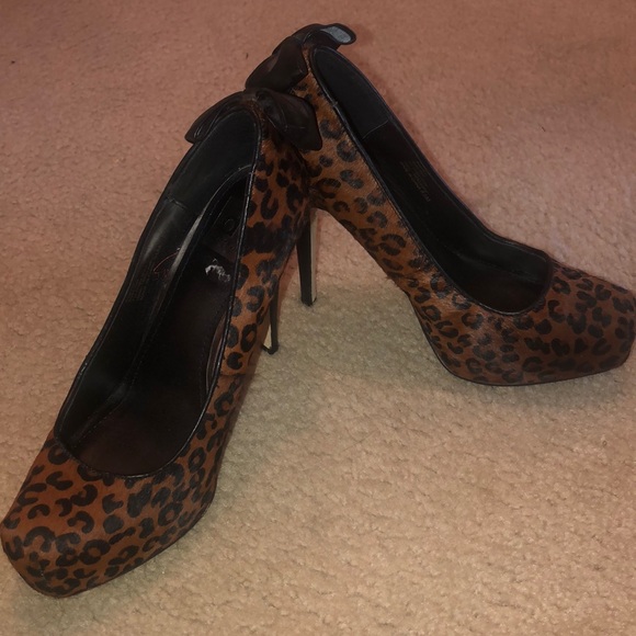 Black/Brown Animal Print Platforms - Picture 7 of 7